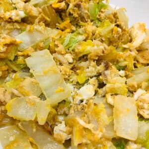【簡単・スピード】白菜と卵のソース炒め